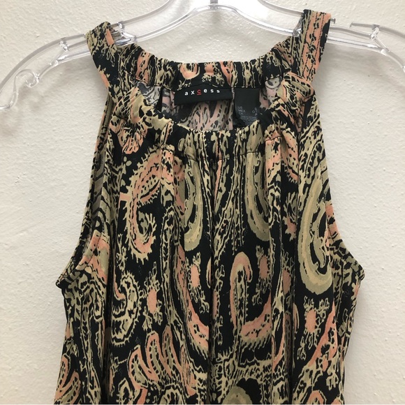 Axcess Women’s Size S Blouse Tank Multicolor Sleeveless - Picture 3 of 11